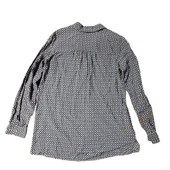 J. Jill Geometric Print Button Up Long Sleeve Shirt‎ Rayon Dressy Classic XS - Picture 2 of 8